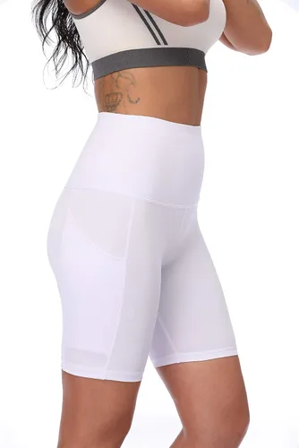 Miniatura 2 de NELEUS Pantalones cortos de compresión para mujer con bolsillo