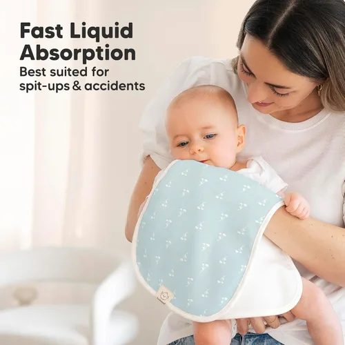 Miniatura 6 de Paños orgánicos para eructos para bebés niños y niñas, paquete de 5 paños de algodón súper absorbentes para bebés, trapos suaves y afelpados