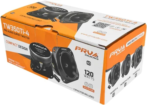Miniatura 6 de PRV AUDIO TW350Ti-4 Tweeters Tipo Bala para Audio de Coche - 240 Vatios, Tweeters de Titanio de 3x3 Pulgadas para Audio de Coche - Fácil de Montar