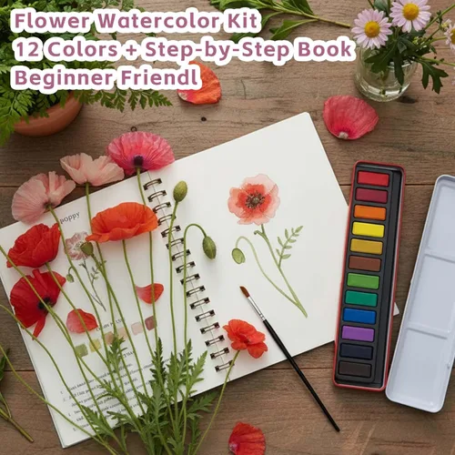 Miniatura 3 de Libros de trabajo de acuarela, kit de pintura de acuarela para principiantes, perfecto para regalar para despertar creatividad y alegría para Ramo