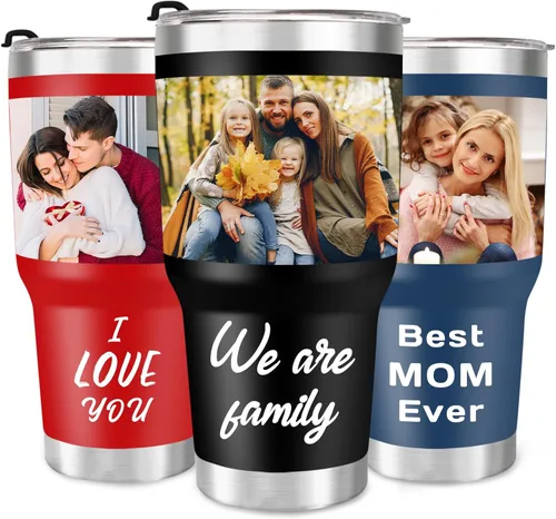 Miniatura 13 de Personalized 16 oz Insulated Coffee Tumbler with Text Name Team number, Custom Engraved World Cup Stainless Steel Double-Wall Travel Cup, Customized