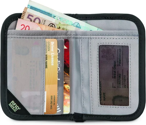 Miniatura 5 de PacSafe Rfidsafe V50 Cartera compacta, bayas de Goji, Negro -, Rfidsafe V50 Cartera compacta antirrobo con bloqueo RFID