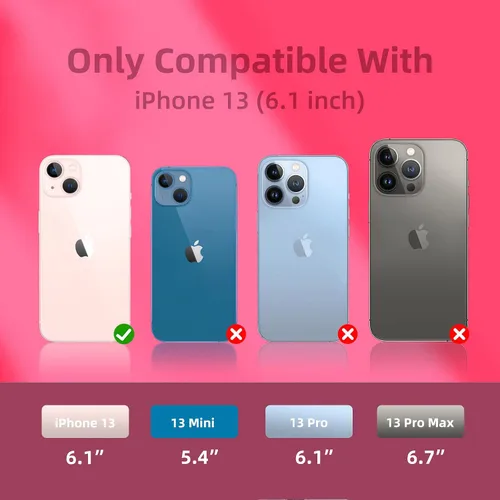 Miniatura 2 de Funda de silicona líquida compatible con iPhone 13, color rosa intenso [Protección contra caídas] [Resistente a los arañazos, a prueba de golpes]