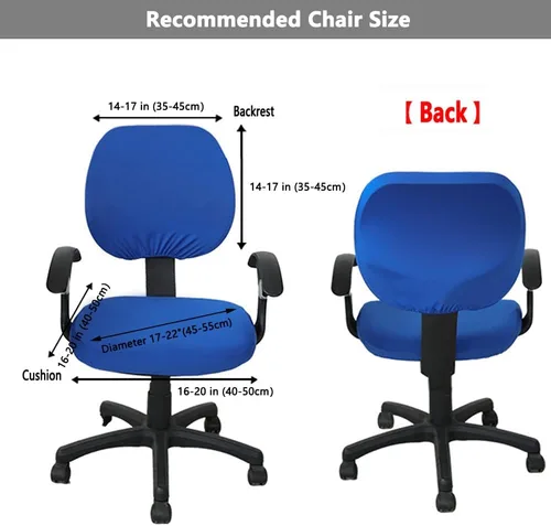 Miniatura 7 de Melaluxe Funda para silla de oficina con fundas para reposabrazos, funda elástica universal para silla de escritorio, fundas para silla