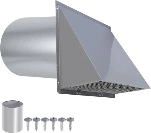Miniatura 21 de Cubierta de ventilación de secadora de 3 pulgadas con malla y amortiguador, cubierta de ventilación de ventilación de pared, cubierta de ventilación