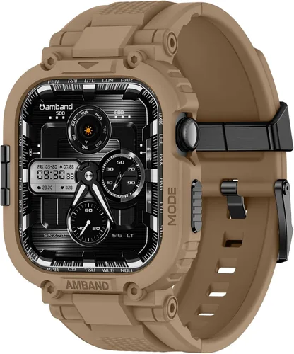 Miniatura 28 de amBand Bands - Funda protectora de pantalla compatible con Apple Watch Ultra 3/2/1 de 1.732 pulgadas, correa resistente M1 Sport Series y película
