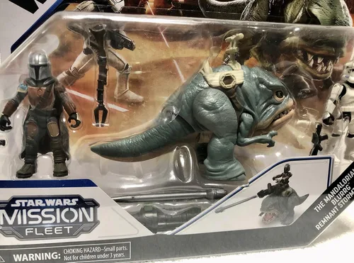 Miniatura 2 de Star Wars Hasbro Mission Fleet Expedición Clase The Mandalorian, Blurrg, Remanente Stormtrooper Toys, Batalla del Yermo