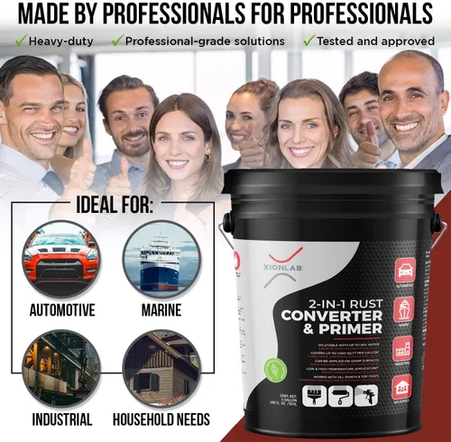 Miniatura 6 de Convertidor de óxido 2 en 1 y imprimación para metal, pintura inhibidora de óxido negro para metal, reformador de óxido para automóviles, de grado