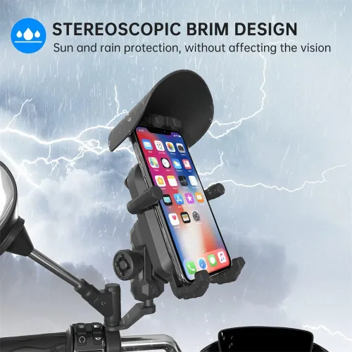 Miniatura 3 de Soporte universal para teléfono de motocicleta, impermeable, a prueba de golpes, soporte para teléfono celular, soporte de navegación para llevar