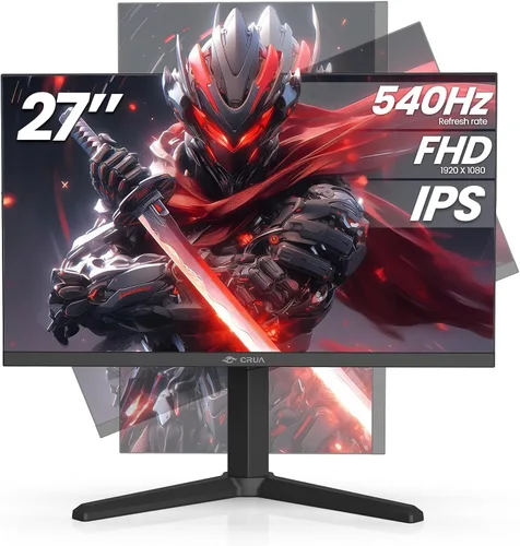 Miniatura 11 de CRUA - Monitor de juegos de 24.5 pulgadas 144Hz/165Hz, FHD (1920x1080P) 120% sRGB, monitor de computadora vertical ajustable