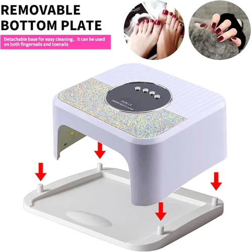 Miniatura 4 de Lámpara de uñas LED UV de 268 W, gel para esmalte de uñas, secadora UV con 4 temporizadores, 45 cuentas de lámpara y sensor automático, herramientas