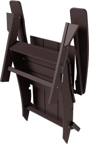 Miniatura 7 de WestinTrends Ashore - Silla plegable Adirondack moderna para exteriores (juego de 2), color marrón oscuro