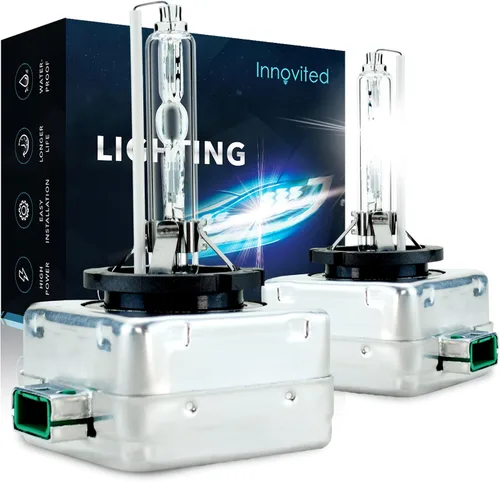 Miniatura 11 de Innovited Bombillas de Faros de Xenón HID D1S 10000K Azul Frío Luz Alta y Baja 66144 66140 85140 85415, etc Bombilla de Repuesto - Paquete de 2