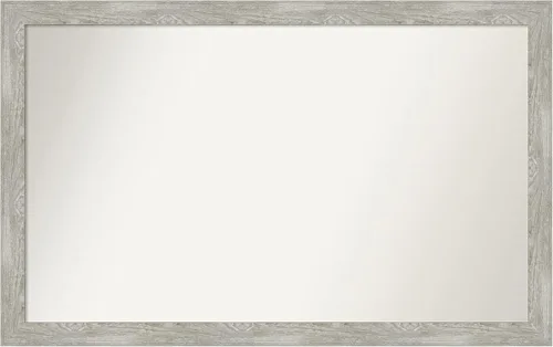 Miniatura 290 de Amanti Art Espejo de baño gris para sobre el fregadero, 31 x 48 pulgadas, espejo de tocador rectangular estrecho de color gris, marco de madera