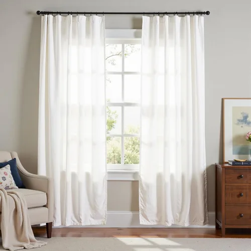 Miniatura 111 de JINCHAN Cortinas de lino de 108 pulgadas de largo, juego de 2 paneles, cortinas de ventana para sala de estar y dormitorio, cortinas