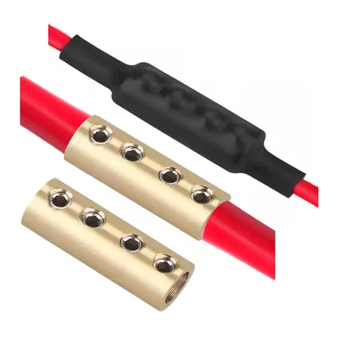 Miniatura 8 de 20 conectores de acoplamiento de calibre 8, kit de abrazadera de cobre, conector de terminal cuadrado, kit de terminales sin presión de alambre