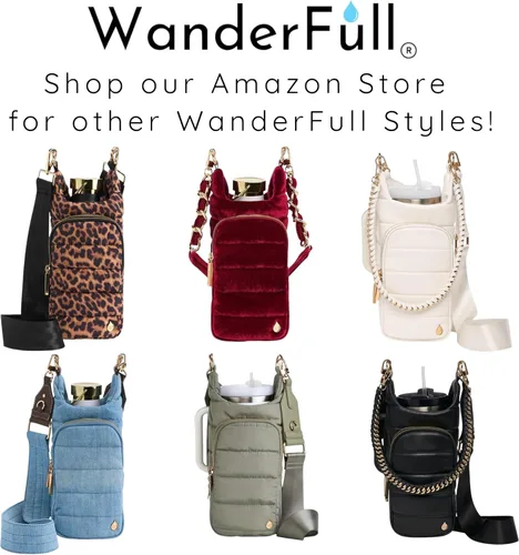 Miniatura 9 de WanderFull Original HydroBag Fits Up to 32 oz Water Bottle Holder with Strap – Hands-Free Crossbody Water Bottle Carrier Bag with Phone Pocket