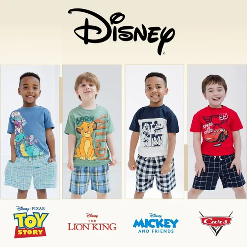 Miniatura 29 de Disney Conjunto de camiseta y pantalones cortos de Mickey Mouse para bebés y niños grandes