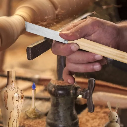 Miniatura 3 de Juego de cinceles de torno de madera, kit de cinceles de torneado de madera HSS, cincel de escultura, cinceles para carpintería, torno de madera