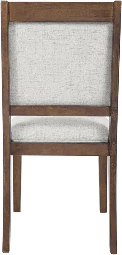 Miniatura 114 de Homepop Silla de comedor con detalles festoneados, sillas de comedor Parsons tapizadas, muebles decorativos para el hogar, tejido gris claro