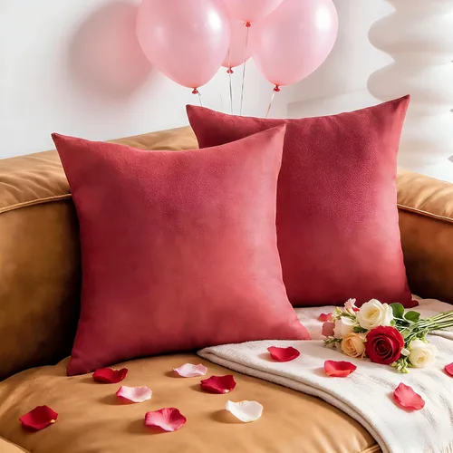 Miniatura 8 de Fundas de almohada decorativas Demetex grises 18x18, fundas de almohada cuadradas de lino para sofá, fundas de almohada estilo granja para cama