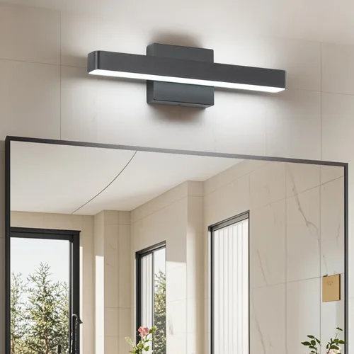 Miniatura 12 de Barra de luz LED moderna para tocador de baño (16 pulgadas, blanco frío 6000 K), accesorios de iluminación de pared de baño de acrílico moderno
