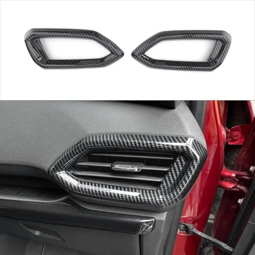 Miniatura 3 de YOUTOOCAR Cubiertas de salida de aire compatibles con accesorios Chevy Trailblazer 2020-2024 (patrón de fibra de carbono)