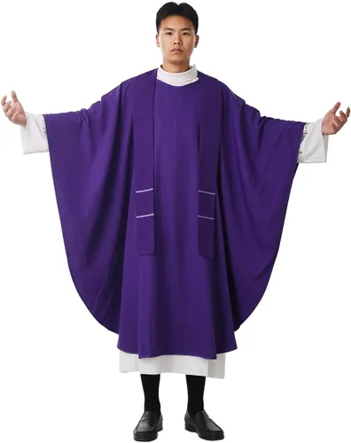 Miniatura 15 de BLESSUME Esperanza/Espíritu Iglesia Sacerdotes Sólidos Casulla Misas Vestiduras