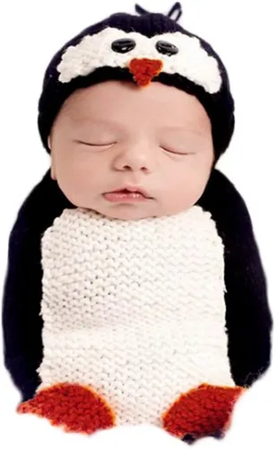 Miniatura 9 de Accesorios de fotografía para bebés recién nacidos, accesorios para sesión de fotos, trajes de ganchillo de punto unisex lindo sombrero pantalones