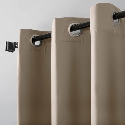 Miniatura 3 de Sun Zero Cyrus - Par de paneles de cortinas térmicas 100 % opacas con ojales, 40 x 96 pulgadas Beige piedra