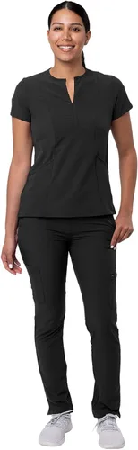 Miniatura 5 de Adar Addition Go-Higher - Juego de uniforme quirúrgico para mujer, camiseta con muescas y cuello en V, pantalones cargo quirúrgicos y ajustados