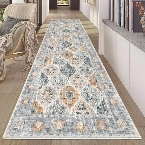 Miniatura 109 de HEBE Alfombra Pasillo 2'x10' Lavable Vintage Desgastada Alfombras de Área Antideslizante Alfombra de Lavandería Boho Alfombras de Piso para Pasillos
