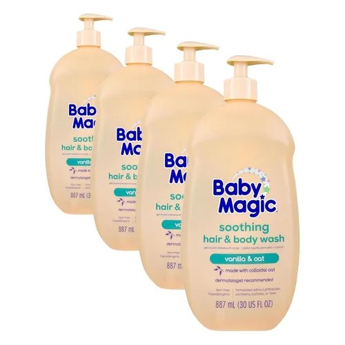 Miniatura 13 de Baby Magic Jabón hidratante para el cabello y el cuerpo, especialmente formulado para la delicada piel del bebé, sin lágrimas, caléndula y coco, 30