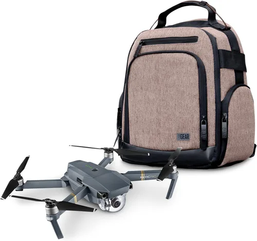 Miniatura 11 de USA Gear Mochila compacta para drones – Funda para dron cuadricóptero RC compatible con DJI Mini 4K, DJI Mini 3, AVIALOGIC, Controller y más Negro