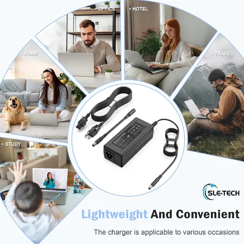 Miniatura 6 de SLE-TECH Cargador portátil de 65W compatible con Dell Inspiron 13 14 15 17 3000 5000 7000 Serie Conecta cargadores (7.4mm y 4.5mm)