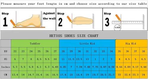 Miniatura 3 de Hetios Zapatos deportivos para correr para niñas, zapatos de tacón alto, zapatos deportivos para niños (niños pequeñosniños grandes)
