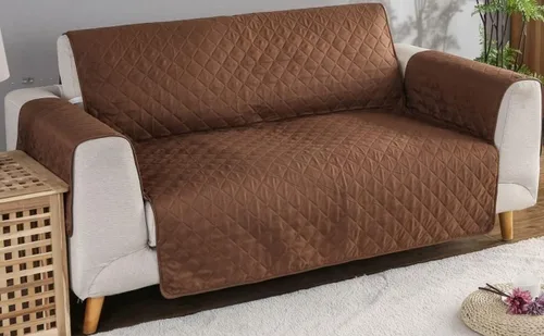 Miniatura 6 de Fundas para sofá de 3 plazas y 2 plazas y 1 plaza, funda de sofá reversible, funda acolchada ajustable para sofá, protectores impermeables