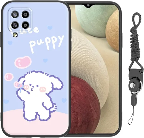 Miniatura 46 de Funda para Galaxy A51 5G (no compatible con la versión A51 4G) con correa de cordón, para niñas y mujeres, diseño lindo de anime, funda de silicona