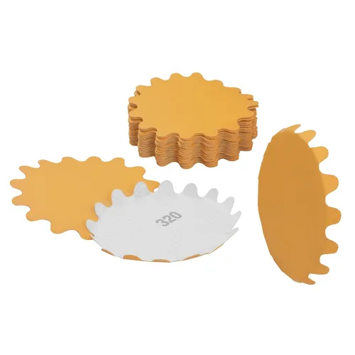 Miniatura 32 de Keystone Flex Edge Gold - Discos de lijado de gancho y bucle de 1 pulgada, papel de arena ondulado para lijadoras de cuencos y accesorios de lijado