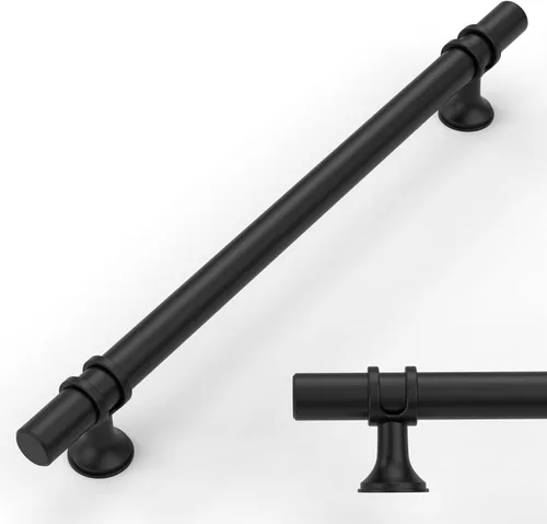 Miniatura 27 de Amerdeco ZH0050 - Paquete de 10 pomos de bronce champán para gabinetes, barra en T de 2 pulgadas, manijas de gabinete de cocina, manijas