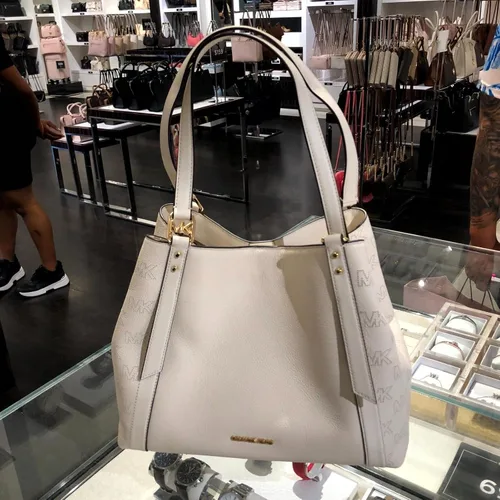Miniatura 8 de Michael Kors Alto Bolso de mano grande de cuero granulado