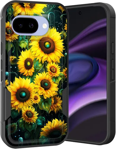 Miniatura 136 de Funda para Pixel 6A, Híbrida de Doble Capa de Servicio Pesado Resistente a Prueba de Golpes PC Duro + Funda Protectora de Silicona Suave para Google