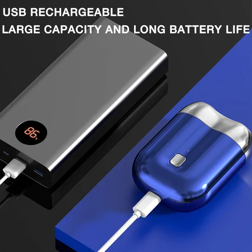 Miniatura 6 de 2026 Nuevo Modelo Mini Afeitadora Eléctrica de Doble Cabeza, Afeitadora Eléctrica Mini Portátil, Maquinilla de Afeitar Doble Cabeza Lavable