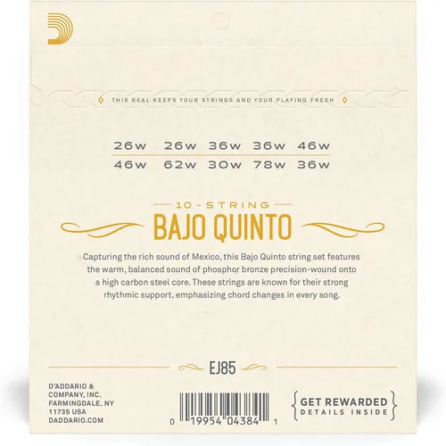 Miniatura 3 de D'Addario Cuerdas Bajo Quinto EJ85