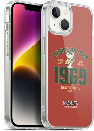 Miniatura 95 de Head Case Designs Funda de gel Woodstock 50th con licencia oficial de Peanuts Snoopy Guitar 1969 [protección de grado militar] compatible con Apple