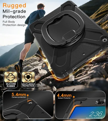 Miniatura 3 de BATYUE Funda para iPad de 9ª, 8ª y 7ª generación (funda resistente para iPad de 10.2 pulgadas 2021/2020/2019) con protector de pantalla, soporte