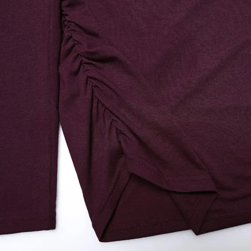Miniatura 6 de Camisa de maternidad de manga larga con cuello en V cruzado, camiseta de lactancia cruzada