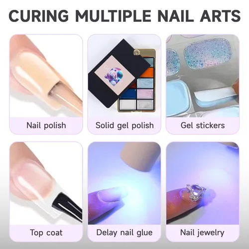 Miniatura 6 de Luz UV de mano para uñas de gel, mini luz de uñas portátil, lámparas LED de secado de esmalte de uñas para esmalte de gel, secadora de uñas