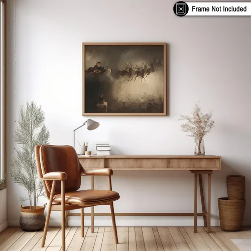 Miniatura 6 de Poster Master Póster vintage de Papá Noel, impresión retro de Navidad, arte navideño, arte de trineo de reno, regalo para hombres y mujeres