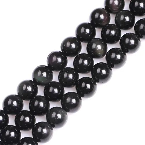 Miniatura 85 de GEM-Inside Cuentas sueltas de amatista natural de 14 mm, gemas de cristal redondo, piedra de energía para hacer joyas, 15 pulgadas Amatista oscura